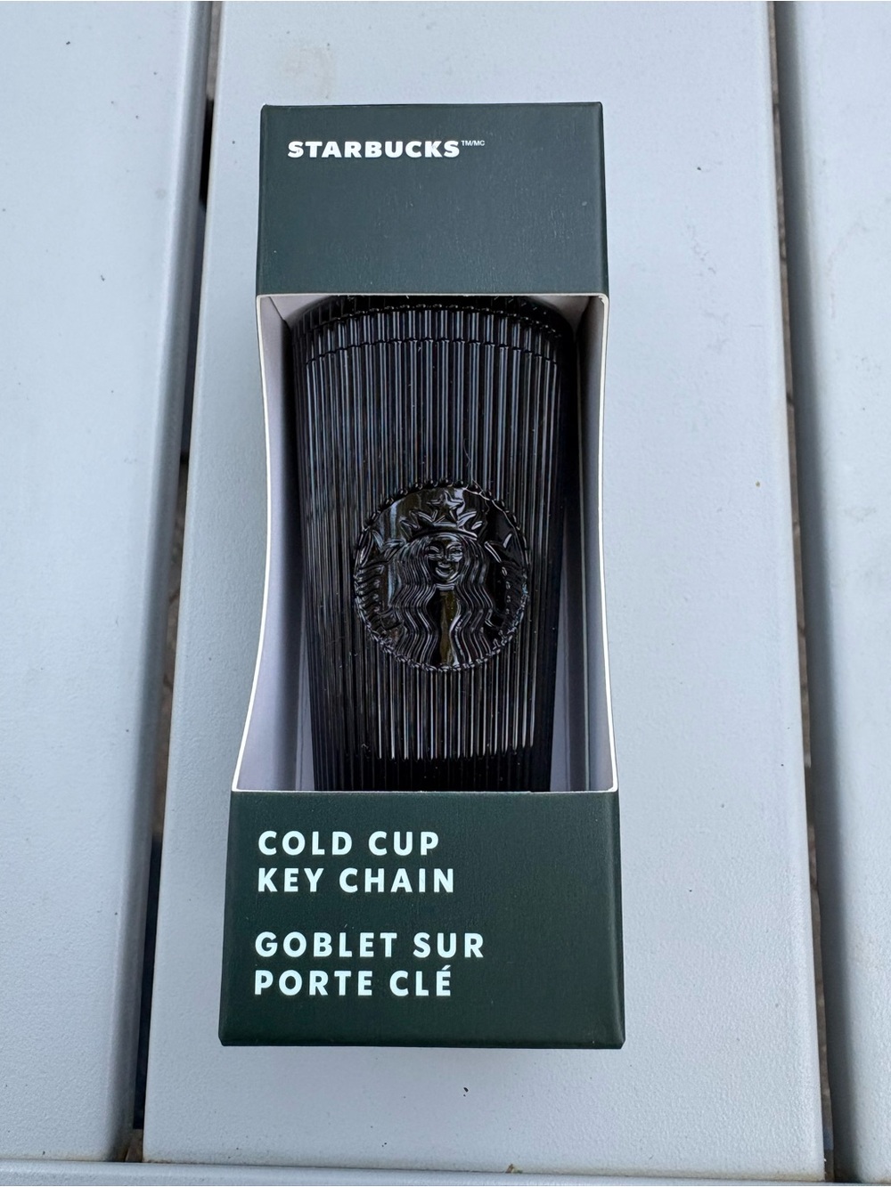 Starbucks Black Ribbed Cold Cup Key Chain